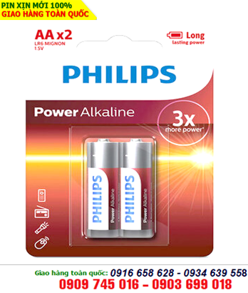 Philips LR6 Mignon _Pin tiểu AA 1.5v Philips LR6 Mignon Alkaline chính hãng Made in China